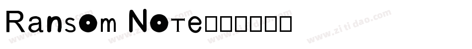 Ransom Note字体转换
